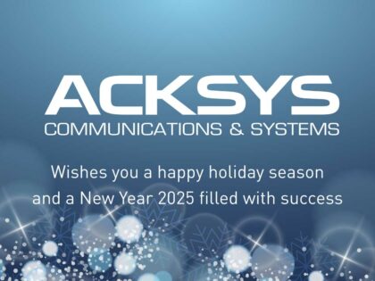 The ACKSYS Communications & Systems team wishes you all the very best for the festive season and for the year 2025.