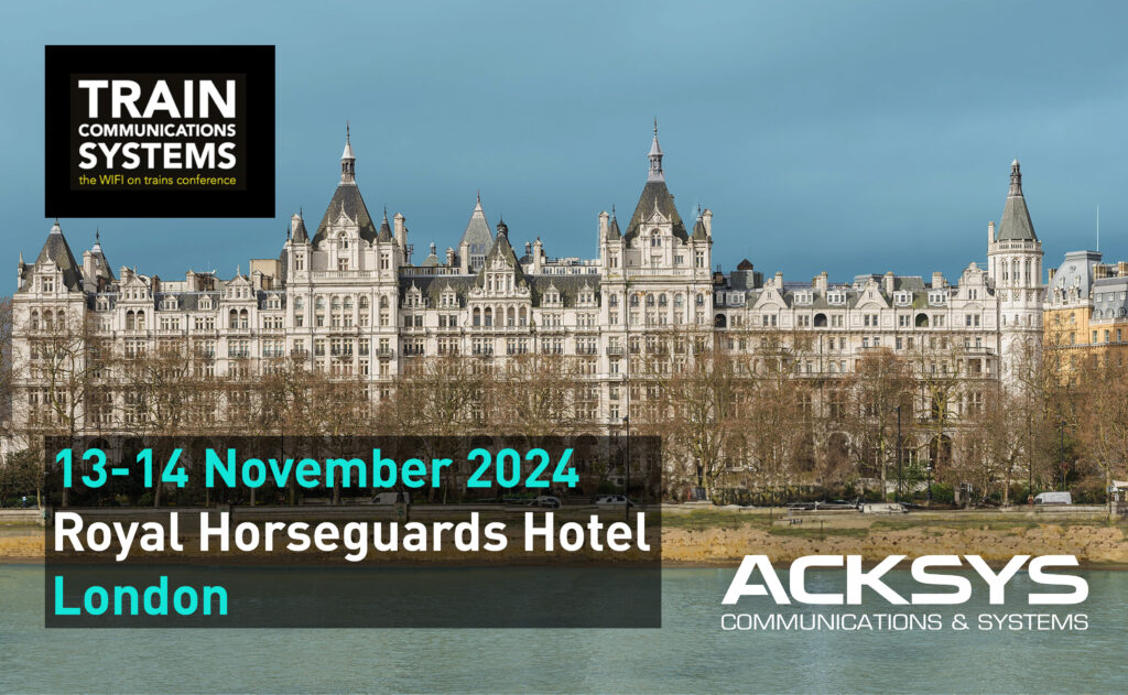 Train Communications Systems Conference 2024 will be held on November 13 and 14 at London’s Royal Horseguards Hotel